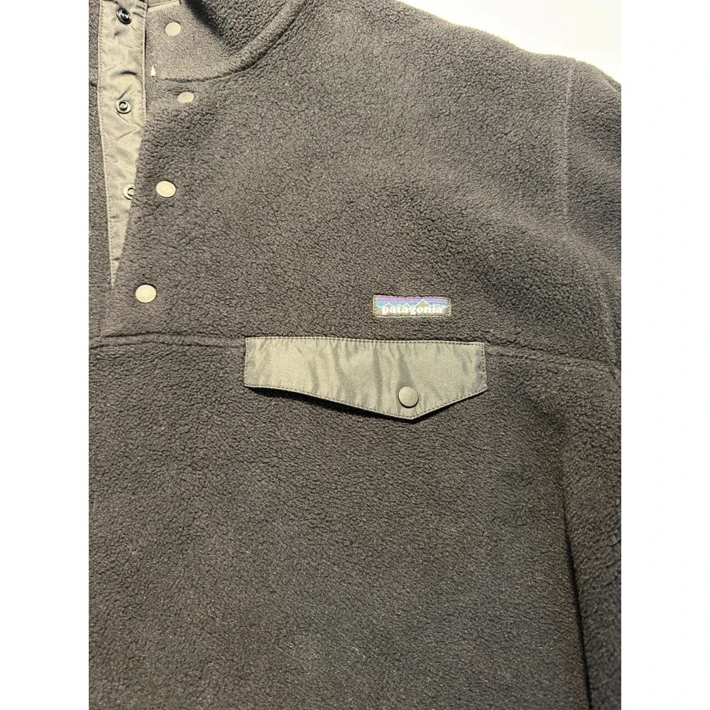 Rare Vintage Patagonia Synchilla Snap-T Pullover Black Mens Large FALL 2000